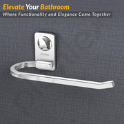 Plantex Metro Platinum Stainless Steel Hand Towel Ring/Napkin Hanger for Bathroom/Towel Holder for wash basin/Bathroom Accessories