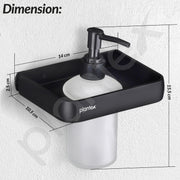Plantex Liquid Soap Dispenser for Bathroom/Shampoo Dispenser/Handwash Dispenser for Bathroom/Bathroom Accessories - Pack of 1 (1508, Black)