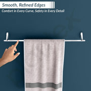 Plantex Rich Brass Bathroom Single Towel Rod/Towel Hanger for Kitchen/Towel Holder/Towel Rack/Bathroom Accessories - Unique (Chrome Finish)
