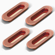 Plantex Sliding Door Handle/Concealed Handle for Sliding Door/96mm Concealed Handle for Wardrobe/Kitchen Cabinet - Pack of 4 (Rose Gold)