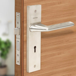 Plantex Heavy-Duty Door Lock Set - Main Door Lock Handle Set/ 6-Lever Lock Mechanism with 3 Years of Warranty/Mortise Lock with 3 Keys, Brass Lockbody (Matt)
