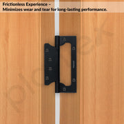 Plantex Butterfly Hinges for Door/Stainless Steel Door Hinges/5 Inch x 14 Gauge Hinge/2.5 mm Hinges for Home/Office/Hotel/Non-Mortise Hinge - Pack of 3 (Black)