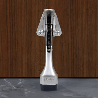 Plantex Premium Door Stopper, Kickdown Stop with one Touch Adjustable Height & Rubber Tip, Door Stops (186 – Satin)