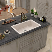 Plantex Quartz Acrylic Kitchen Sink with 10 Years Warranty by Plantex/Undermount Sink for Kitchen/Granite Single Bowl Kitchen Sinks with Coupling (Ultra Brun 32x20 Inches)