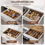 Plantex Cutlery Tray for Kitchen/Adjustable Cutlery Tray with Choping Board