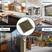 Plantex Floor Drainer for Bathroom/Solid Brass Shower Drain/Floor Trap/Jali for Bathroom/Kitchen - (Copper Antique, 5 x 2 Inches)