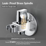 Plantex 2 in 1 Angle Cock with Health faucet and Hand Shower Holder/Angle Valve for Bathroom/Hand shower Bracket/Angle Valve with Faucet Bracket/Bathroom Accessories - Pack of 1(AC22)