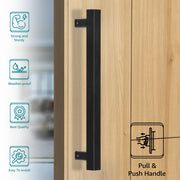 Plantex Heavy Duty Door Handle/18 inch Main Door Handle/Pull-Push Door Handle/3 Years Warranty Pack of 1 (Black)
