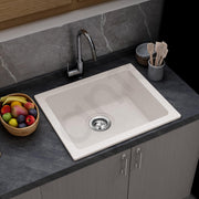 Plantex Quartz Acrylic Kitchen Sink/Undermount Sink for Kitchen with 10 Years Warranty by Plantex/Granite Single Bowl Kitchen Sinks with Coupling (Rayon 21x18 Inches)