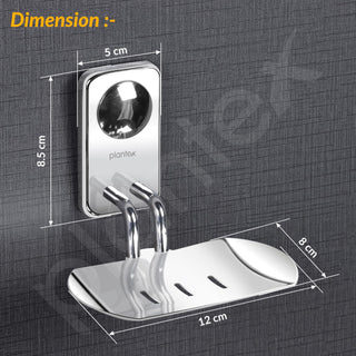 Plantex Metro Platinum Stainless Steel Soap Dish/Soap Stand/Bathroom Soap Holder/Bathroom Accessories