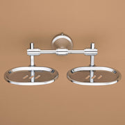 Plantex 304 Grade Stainless Steel Bathroom Accessories Set of 3 - Towel Stand/Napking Hanger/Dual Soap Holder for Bathroom - Niko (Chrome)