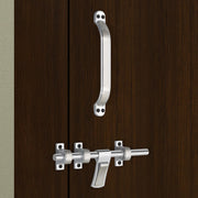 Plantex Stainless Steel Door Kit for Single Door/Door Hardware/Door Accessories (10 inch Al-Drop,8 inch Latch, 7 inch 2 Handles,7 inch Tower Bolt and 4 inch Door Stopper) - (DMAL-02-Combi)
