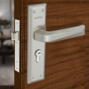 Plantex Heavy-Duty Door Lock Set - Main Door Lock Handle Set/6-Lever Lock Mechanism Mortise Lock with 3 Keys, Brass Lock Body & Cylinder (PTP-08, Satin)
