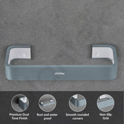 Plantex Aluminium and Acrylic Towel Hanger for wash basin/Single Towel Rod for Bathroom/Hand Towel Hanger/Bathroom Accessories (Grey and Milky White) 9 Inch