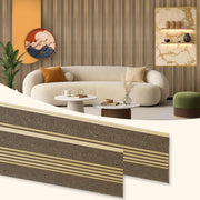 Plantex Louvers Panel for Wall/8 Feet Wall Panels/3D Charcoal Panel for Interior Walls DÃ©cor - Pack of 7 Covers - 56 Sq. Ft, Size-1 Feet x 8 Feet (WD-2204)