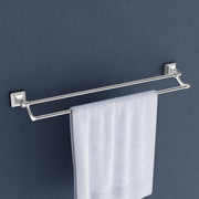 Plantex Stainless Steel Folding Dual Towel Rod/Folding Towel Hanger for Bathroom/Towel Stand/Towel Bar/Bathroom Accessories(24 Inch-Chrome/Silver)