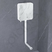Plantex White Marble Printed Flush Tank for Toilet with 7 LTR Water Capacity/Polypropylene Toilet Flush Tank/Dual Flush Cistern with Air Freshener - Pack of 1