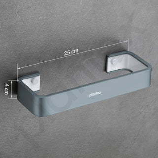 Plantex Aluminium and Acrylic Towel Hanger for wash Basin/Single Towel Rod for Bathroom/Hand Towel Hanger/Bathroom Accessories (Grey and Milky White) 9 Inch