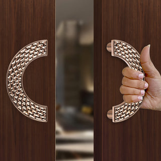 Plantex Heavy Duty Door Handle/Door & Home Decor/8-inches Round Shape Main Door Handle/Door Pull Push Handle Set (276-Rose Gold Finish) - 3 Years Warranty