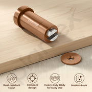 Plantex Stainless Steel Wall-Mounted Magnetic Door Stopper/Door Catcher for Wooden Door/Stops for Door - Pack of 1 (PVD Rose Gold)