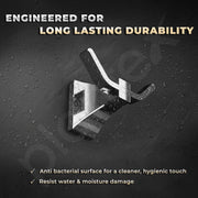 Plantex Robe Hook for Bathroom/Pure Brass Clothes Hanging Hook/Hook for Wall/Bathroom Accessories - Pack of 1 (APS-DL-01, Chrome)