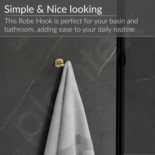 Plantex 304 Grade Stainless Steel Robe Hook/Cloth Holder/Towel Hanger/Bathroom Accessories - Nipron (Brass Antique)