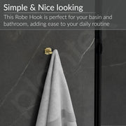 Plantex 304 Grade Stainless Steel Robe Hook/Cloth Holder/Towel Hanger/Bathroom Accessories - Nipron (Brass Antique)