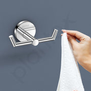 Plantex 304 Grade Stainless Steel Bathroom Hooks for Hanging Towel and Clothes in Bathroom/Washroom - Oreo (Chrome)