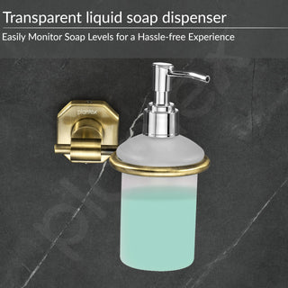 Plantex 304 Grade Stainless Steel Soap Dispenser for Bathroom/Liquid Dispenser for Kitchen/Shampoo Dispenser/Bathroom Accessories - Nipron (Brass Antique)