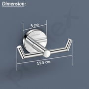 Plantex 304 Grade Stainless Steel Bathroom Hooks for Hanging Towel and Clothes in Bathroom/Washroom - Oreo (Chrome)