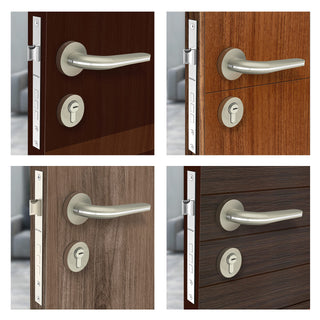 Plantex Triple Security Door Lock for Home/Main Door Lock Set with 3 Years of Warranty/Mortise Lock for Door with Brass Lock Body & Cylinder(7077 - Satin White & Chrome Finish)