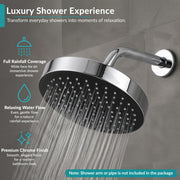 Plantex ABS 12 Inch Round Head Shower/Overhead Rain Shower/Shower for Home/Hotel/Adjustable Shower Head for Bathroom - Pack of 1 (Chrome, D615)