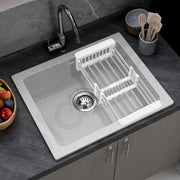 Plantex Quartz Acrylic Kitchen Sink with 10 Years Warranty by Plantex/Undermount Sink for Kitchen/Granite Single Bowl Kitchen Sinks with Coupling (Brun - 16x18 Inches)