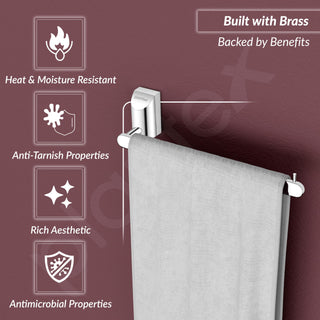 Plantex Smero Pure Brass Hand Towel Hanger/Towel Holder for Washbasin/Napkin Hanger for Wash Basin/Bathroom Accessories (Chrome Finish) Superb