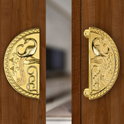 Plantex Zinc Heavy Duty Main Door Pull Handle - 8-Inches Round Shape for Glass & Wooden Doors (323 -PVD Gold Finish) - 3 Years Warranty