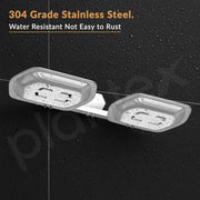 Plantex Double Soap Dish for Bathroom/304 Grade Stainless Steel Soap Holder/Dual Soap Stand/Bathroom Accessories - Pack of 1 (Delta - 2807, Chrome)