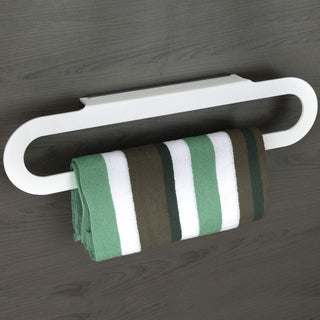 Plantex Acrylic Towel Hanger for Bathroom/Towel Rod-Stand/Bathroom Accessories for Home - 24 Inch (Capsule-White)