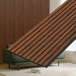 Plantex PVC Wall Panel/Louvers Panel for Wall/3d Wall Panel for Interior Walls DÃ©cor/Eco-Friendly Fluted Panel for Wall - Pack of 5 (Teak Brown - 8 Feet x 1 Feet)