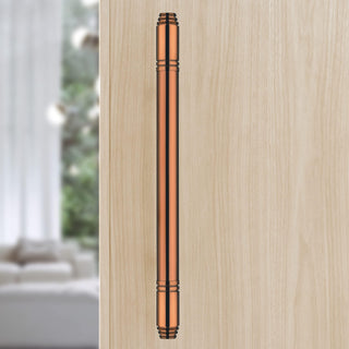 Plantex 14 Inch Main Door Handle/Heavy Duty Pull-Push Handle for Glass & Wooden Doors - Pack of 1 (PVD Rose Gold) - 3 Years Warranty