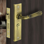 Plantex Heavy-Duty Door Lock Set - Main Door Lock Handle Set/ 6-Lever Lock Mechanism with 3 Years of Warranty/Mortise Lock with 3 Keys, Brass Lock Body & Cylinder(8117 - Brass Antique)