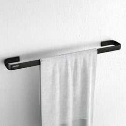 Plantex Aluminium Towel Holder for Bathroom/24 inch Single Towel Rod/Towel Bar/Towel Hanger/Bathroom Accessories -Pack of 1 (1512, Black)