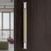 Plantex Stainless Steel 14 Inch Main Door Handle/Glass Wooden Door Handle/Pull-Push Handle/3 Years Warranty Pack of 1 (Satin White and Chrome Finish)