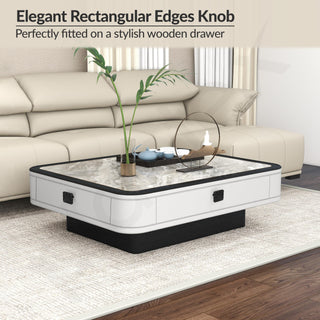 Plantex Knobs for Drawers/Drawer Knobs for Cabinets/Pull-Push Knobs for Kitchen/Bedroom Drawer - Pack of 6 (SH-434, DC-Black & Z-Black)