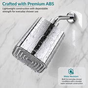 Plantex ABS Square Head Shower/4 Inch Overhead Rain Shower for Home/Hotel/Adjustable Shower Head for Bathroom - Pack of 1 (Chrome, 9011)