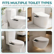 Plantex Non-Electric Dual Nozzle Bidet Attachment for Toilet Seat/Bidet Spray for Toilet Front & Rear Wash/Self-Cleaning Retractable Nozzles/Adjustable Water Pressure - (White & Black)