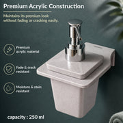 Plantex Liquid Soap Dispenser for Bathroom/Acrylic Shampoo Dispenser/Hand wash Dispense/Bathroom Accessories - Pack of 1 (VIG-137, Grey)