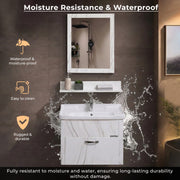 Plantex Unbreakable Wash Basin with Cabinet Full Set/BasinCabinet Vanity/Bathroom Vanity with Mirror (White)