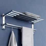 Plantex Towel Rack for Bathroom/Stainless Steel Towel Bar/18 Inch Towel Holder with Towel Rod/Bathroom Accessories - (Chrome)