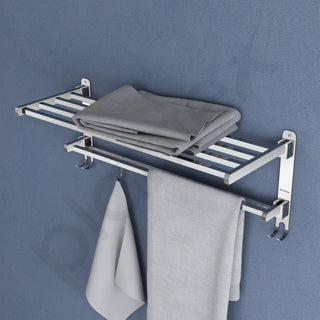 Plantex Stainless Steel Towel Holder in Bathroom/Cloth Hanger for Bathroom/Towel Rack/Towel Holder/Bathroom Accessories - 24 Inch (Chrome Finish)