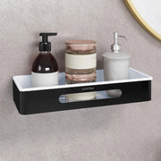 Plantex Stainless Steel & ABS Bathroom Shelf for Wall/Kitchen Shelf and Rack/Bathroom Accessories - (Black, 14X5 Inches)